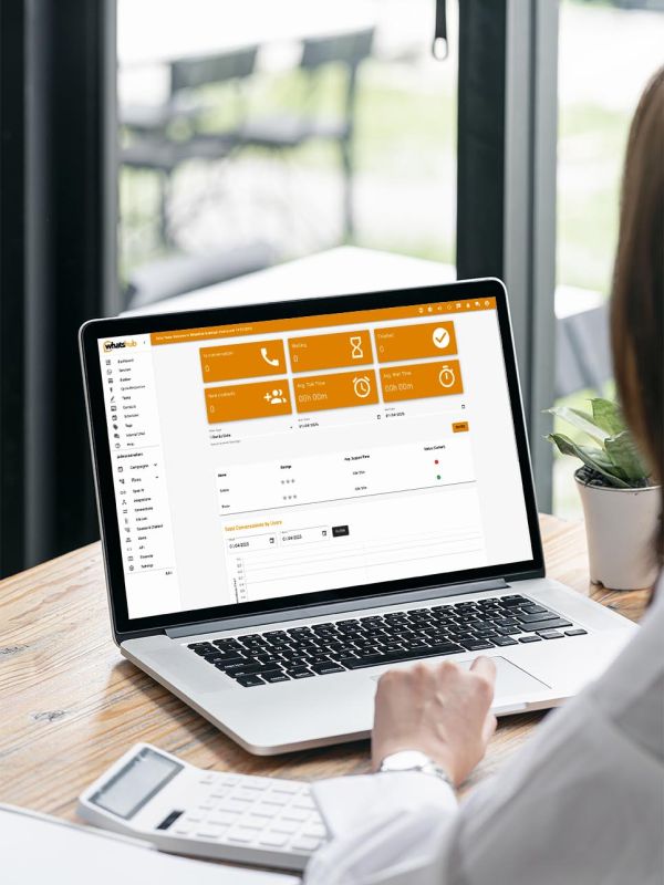 mockup-home Automação de Atendimento e IA para Empresas | Quantize image Dashboard do WhatsHub