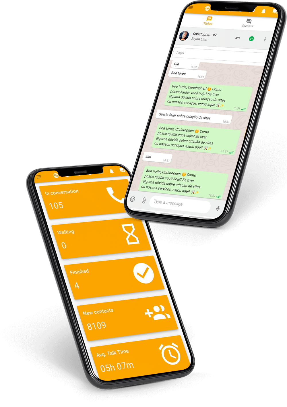 mockup-mobile-chat-2890b6b0 Central de Atendimento WhatsApp Multigente | WhatsHub image Mockup atendimento celular com WhatsHub